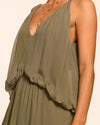 Ambar Draped V-Neck Maxi Dress