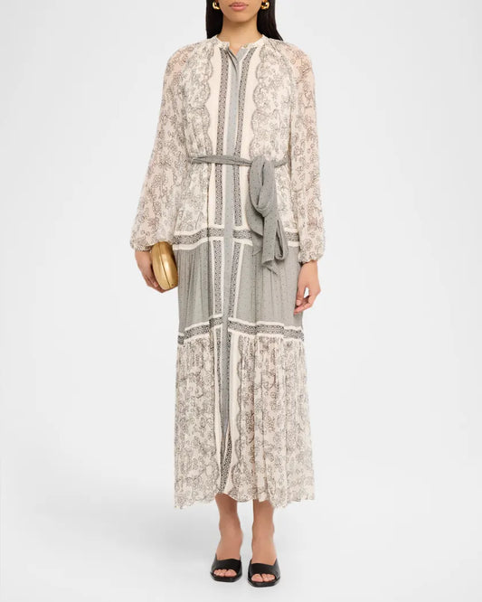 Halley Floral Belted Maxi Dress