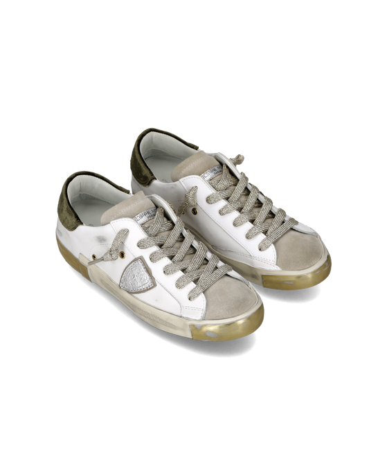 PRSX Low Woman Velour Blanc