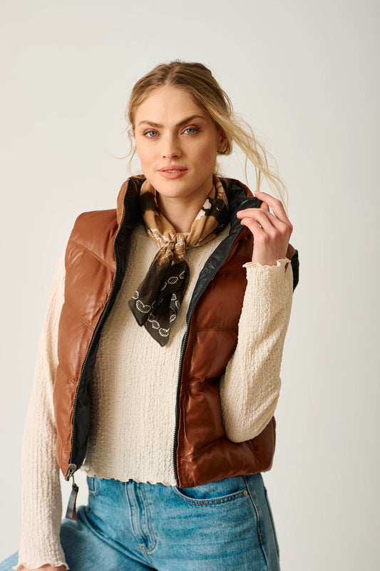 Ellen Reversible Leather Vest