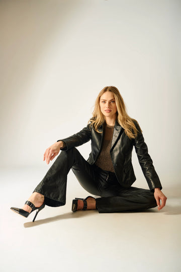 Megan Leather Blazer