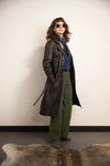 Leah Classic Leather Trench Coat