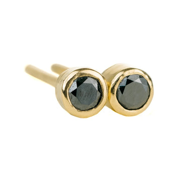 Petite Black Diamond Studs