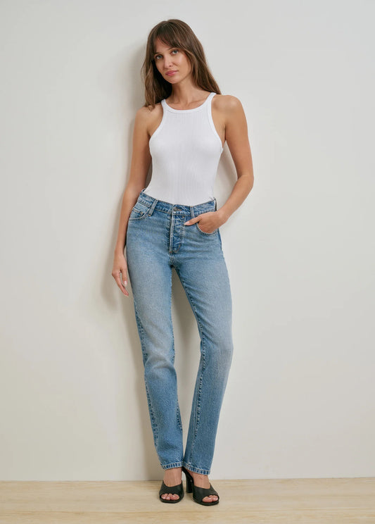 The Jen Mid Rise Slim Straight Jean