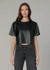 The Boxy Vegan Leather Tee