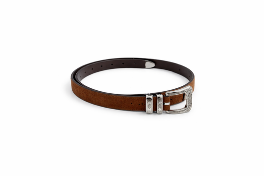 Narrow Casual Suede Belt