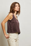 Silvie Satin Scoop Neck Tank