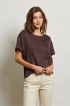 Delphine Satin Crewneck Tee