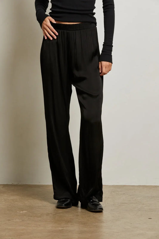 Camille Satin Straight Leg Pant