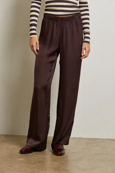 Camile Satin Straight Leg Pant
