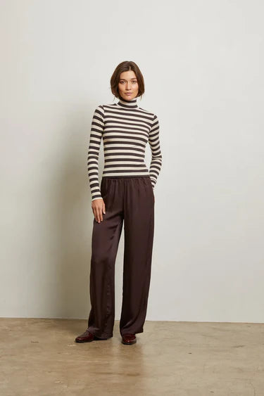 Camile Satin Straight Leg Pant
