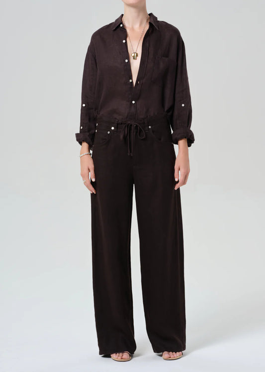 Brynn Drawstring Linen Trouser
