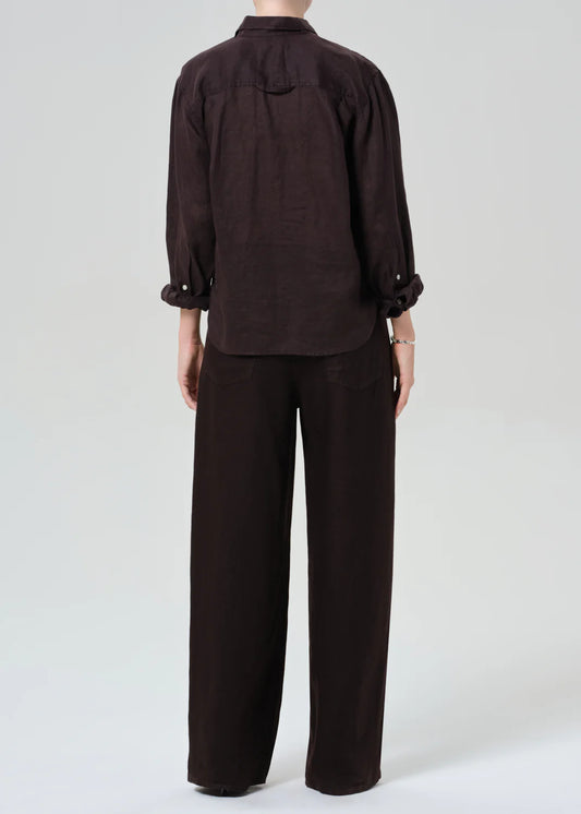 Brynn Drawstring Linen Trouser