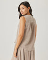 Ava Gauze Button Tank
