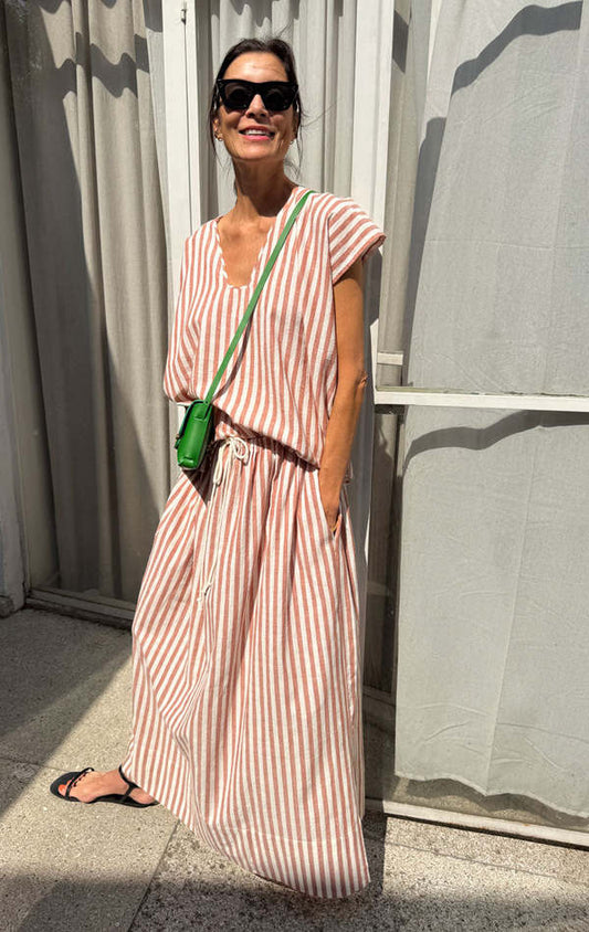 Geometric Stripe Top