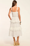 Daria Embroidered Voile Midi Dress