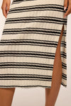 Chet Striped Knit Midi Dress