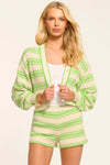 Olympia Striped Knit Mini Short