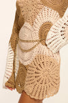 Carina Crochet Colorblock Mini Dress