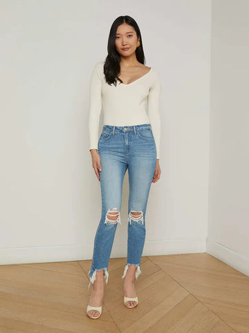 High Line Distressed Skinny Jean