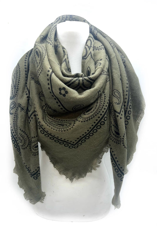 LINETA Square Wool Scarf
