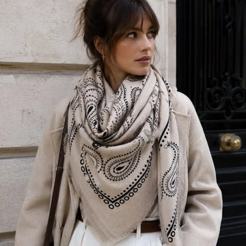 LINETA Square Wool Scarf