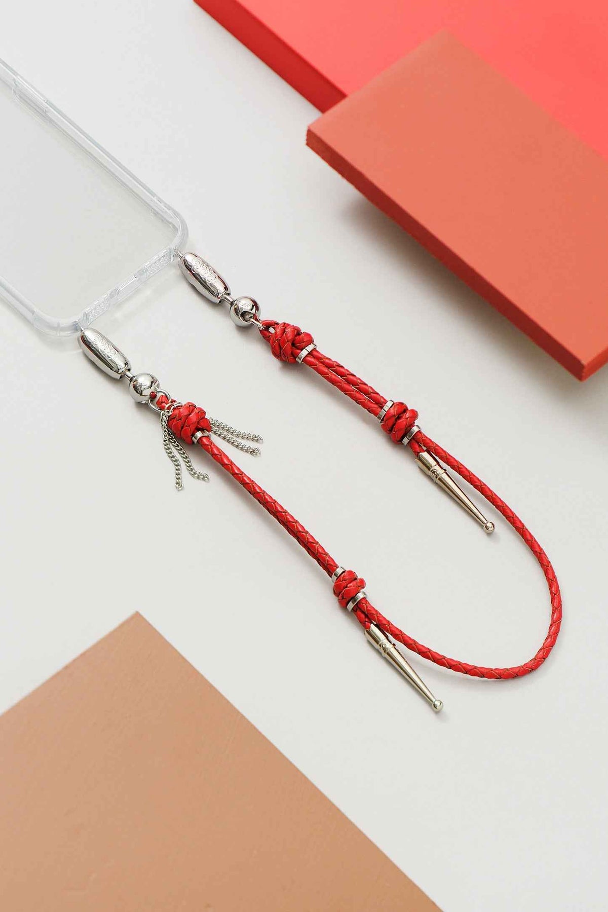 OSSA NEW YORK Red Bolo Wristlet